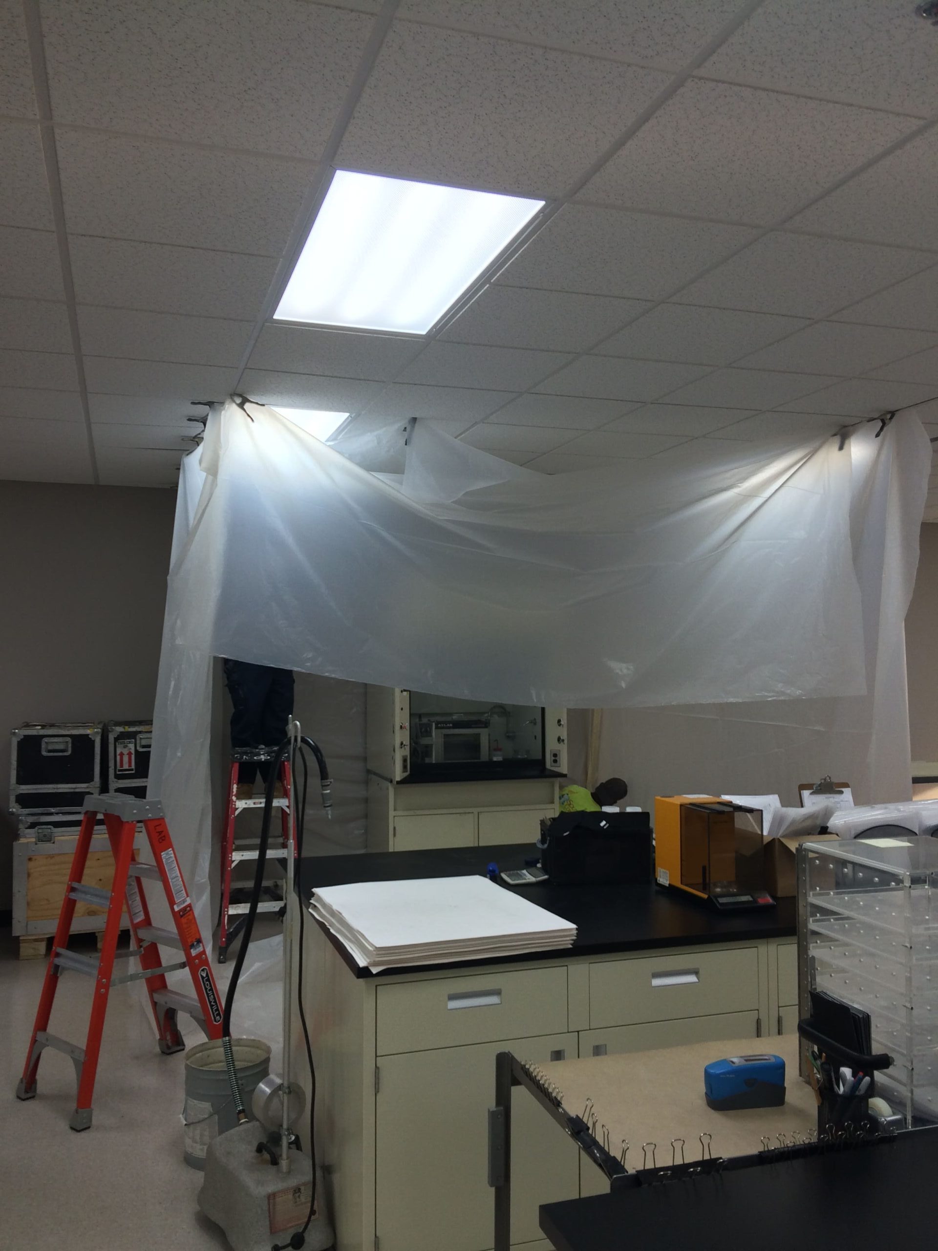 Chemical Hood Being Prepped for Commercial Painting